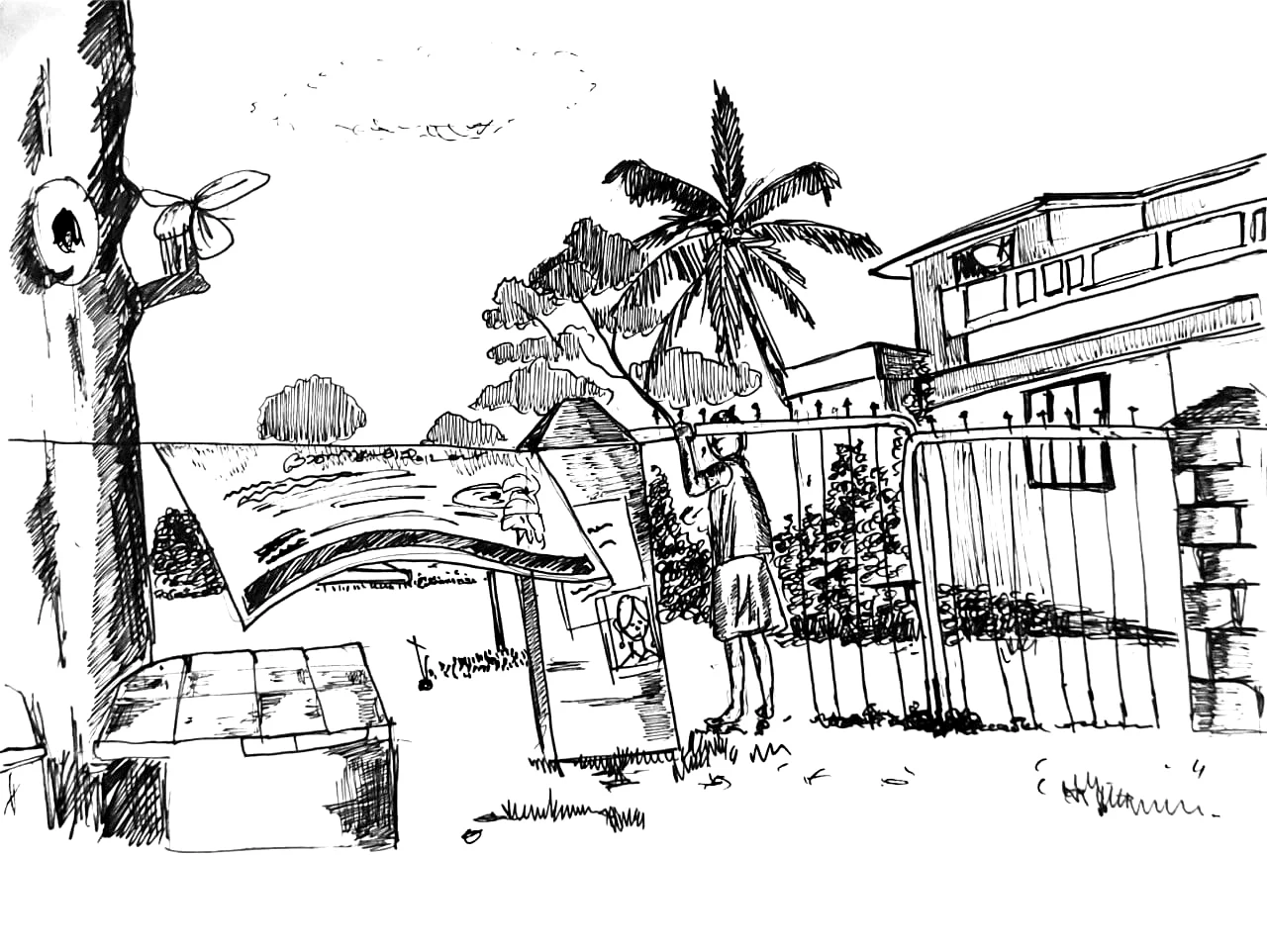Vacation Sketches, artwork 2 by Abhijith