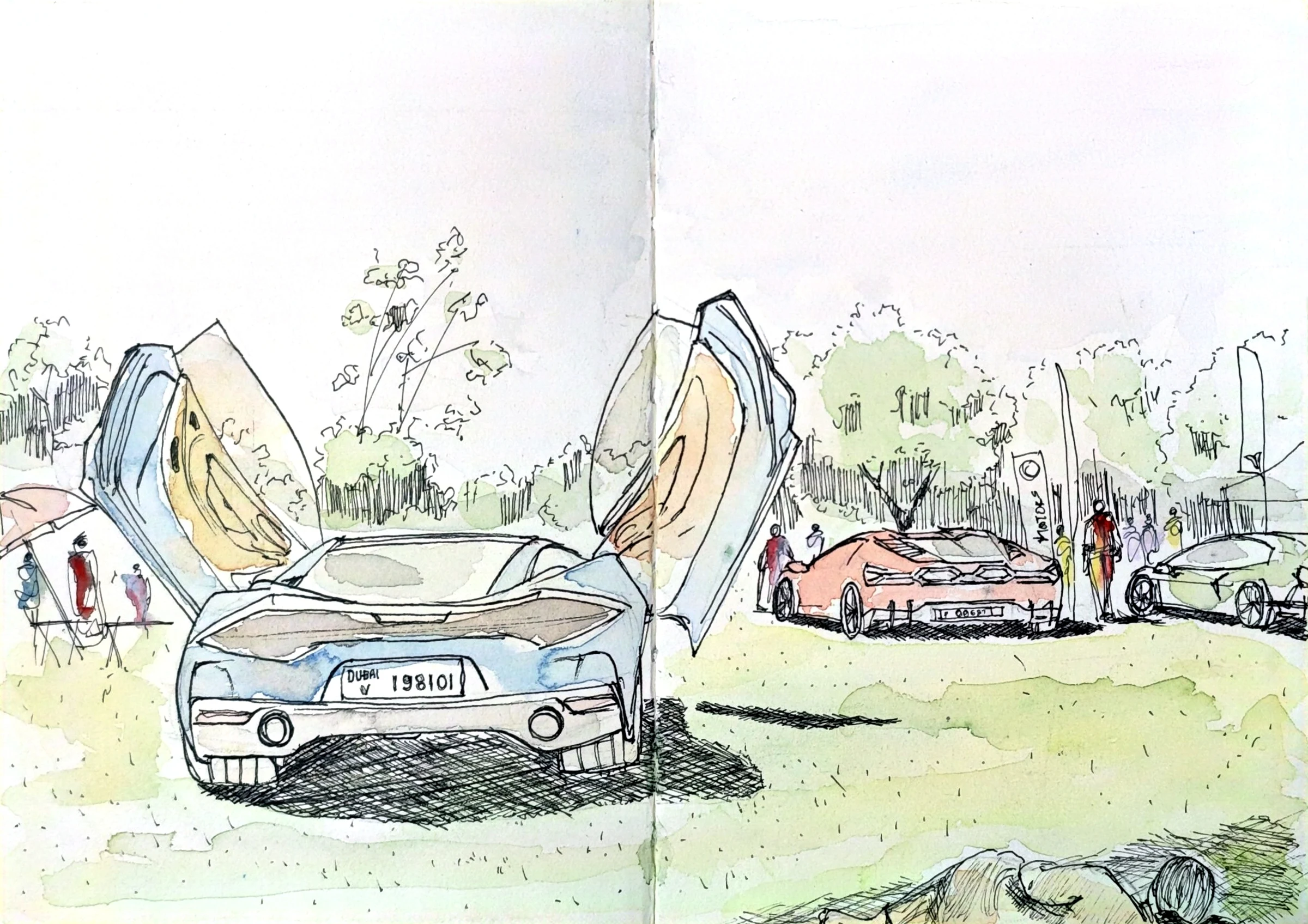 Sketches 08 - Car Show, artwork 6 by Abhijith