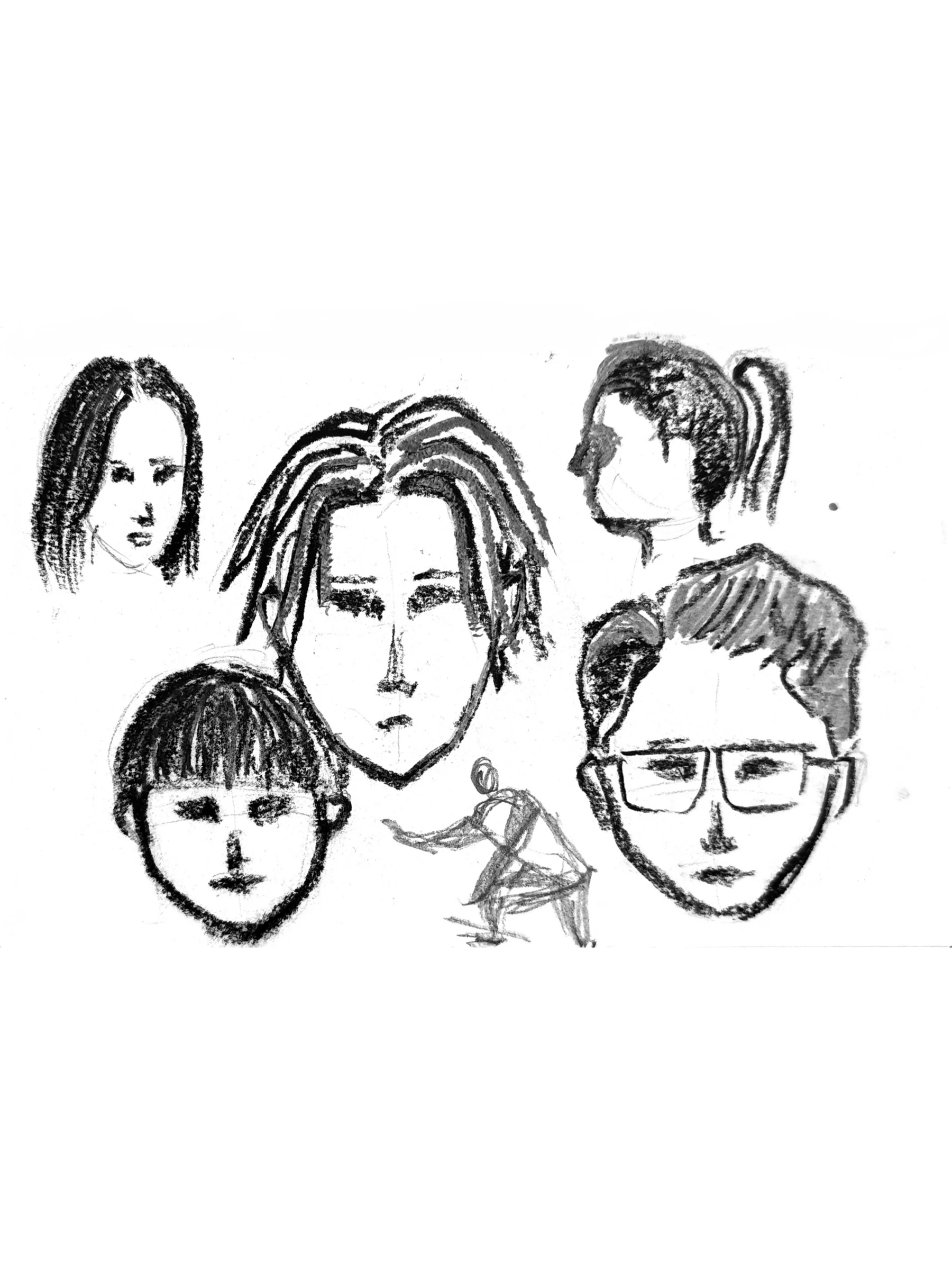 Sketches 02 - People, artwork 6 by Abhijith