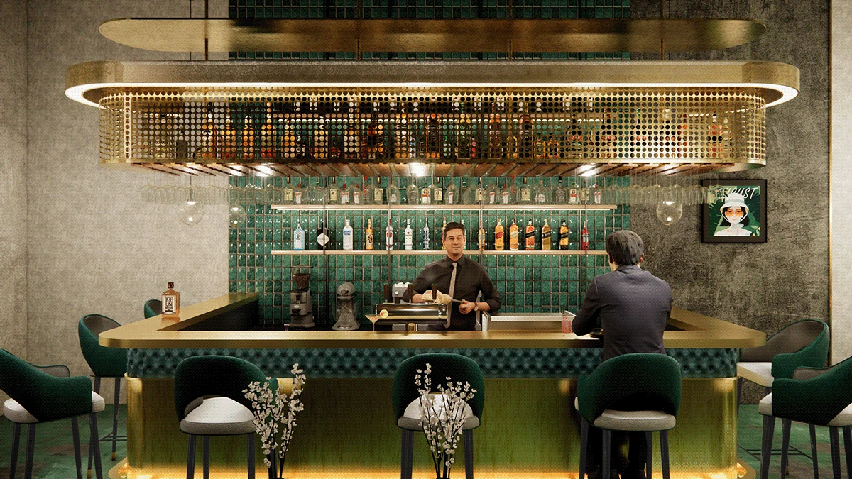 The Green Hour - Bar & Lounge, project view 3