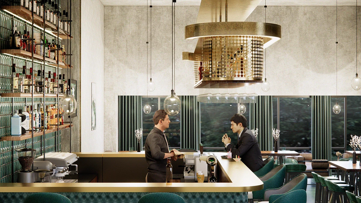 The Green Hour - Bar & Lounge, project view 4
