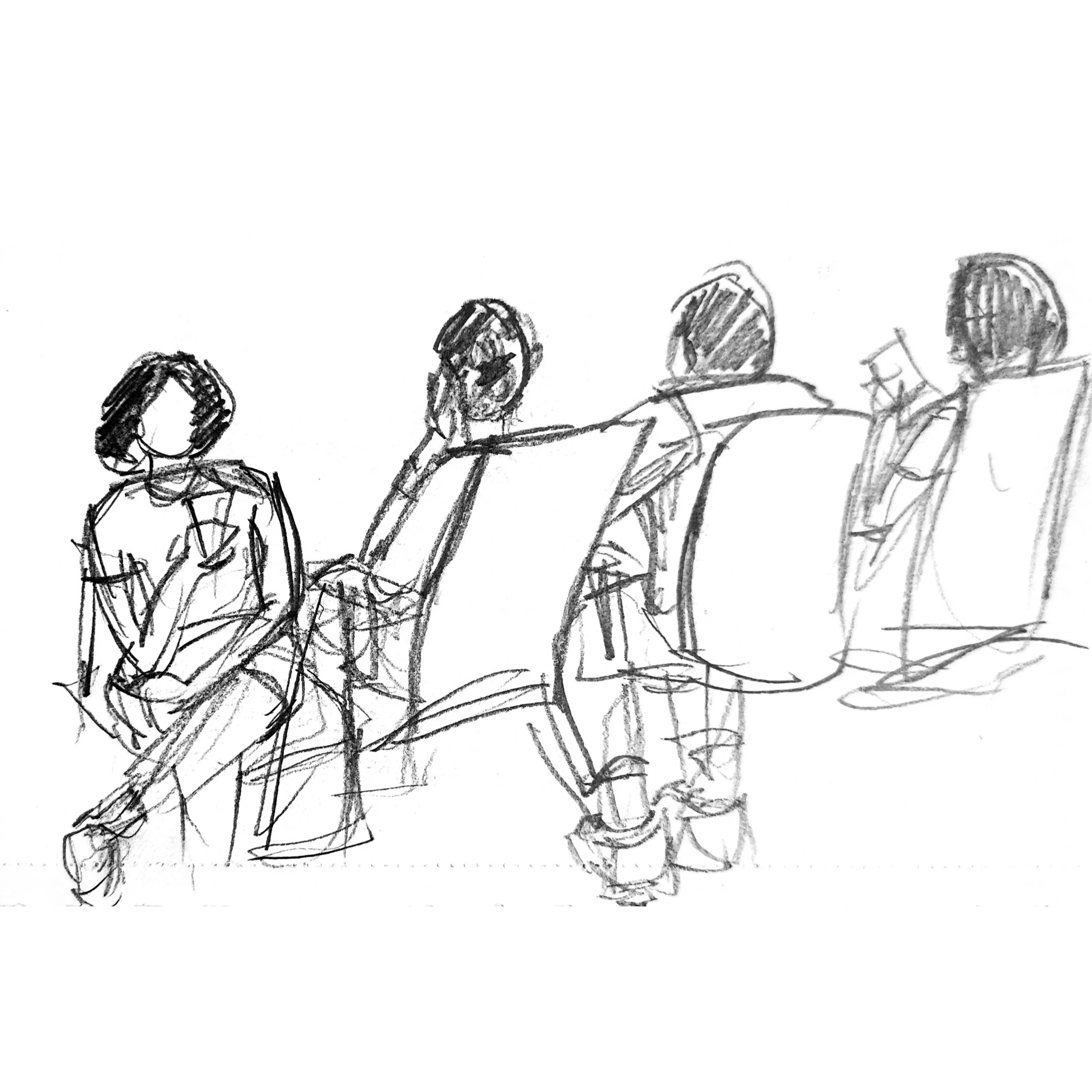 Sketches 02 - People, artwork 4 by Abhijith