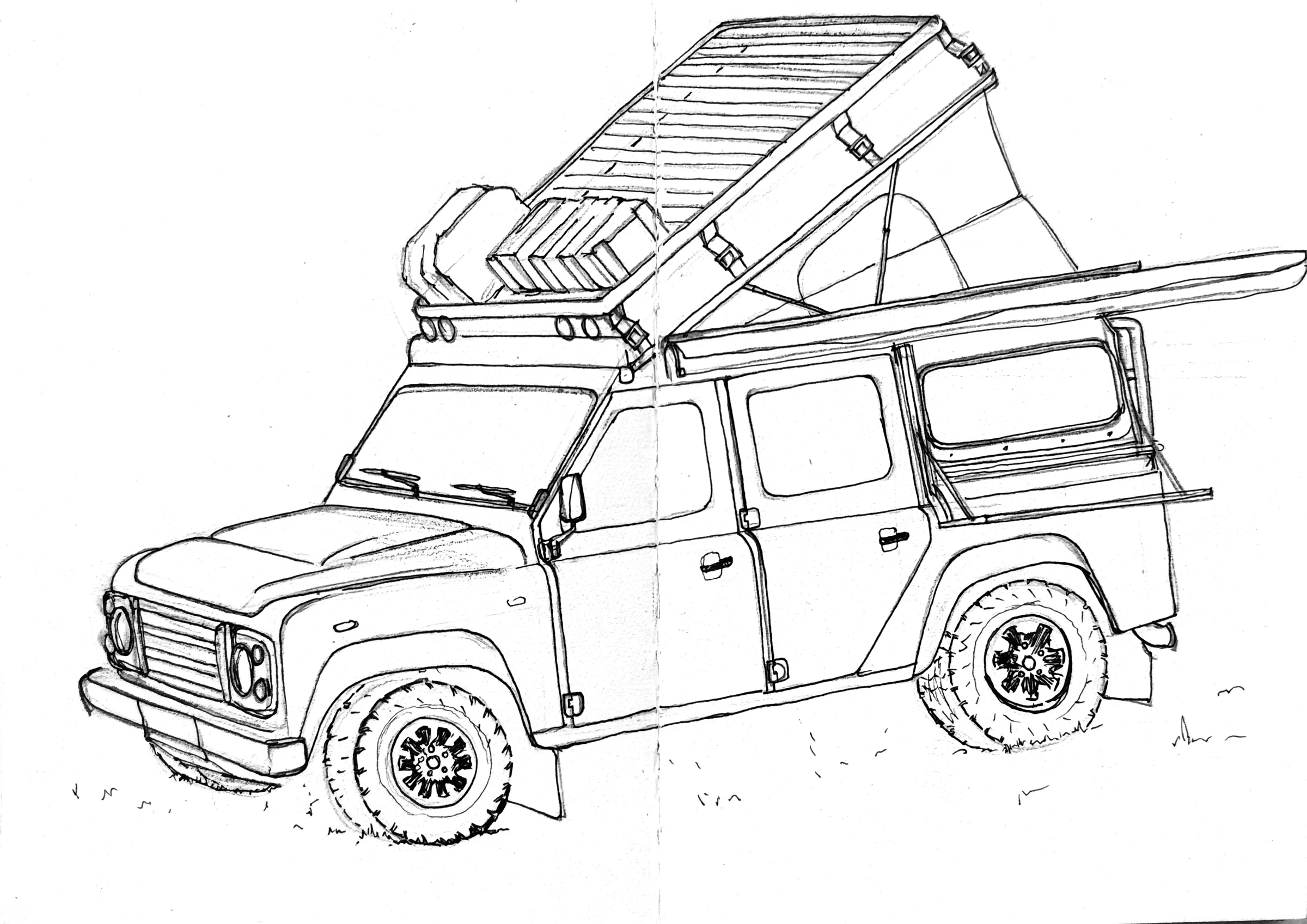 Sketches 08 - Car Show, artwork 4 by Abhijith