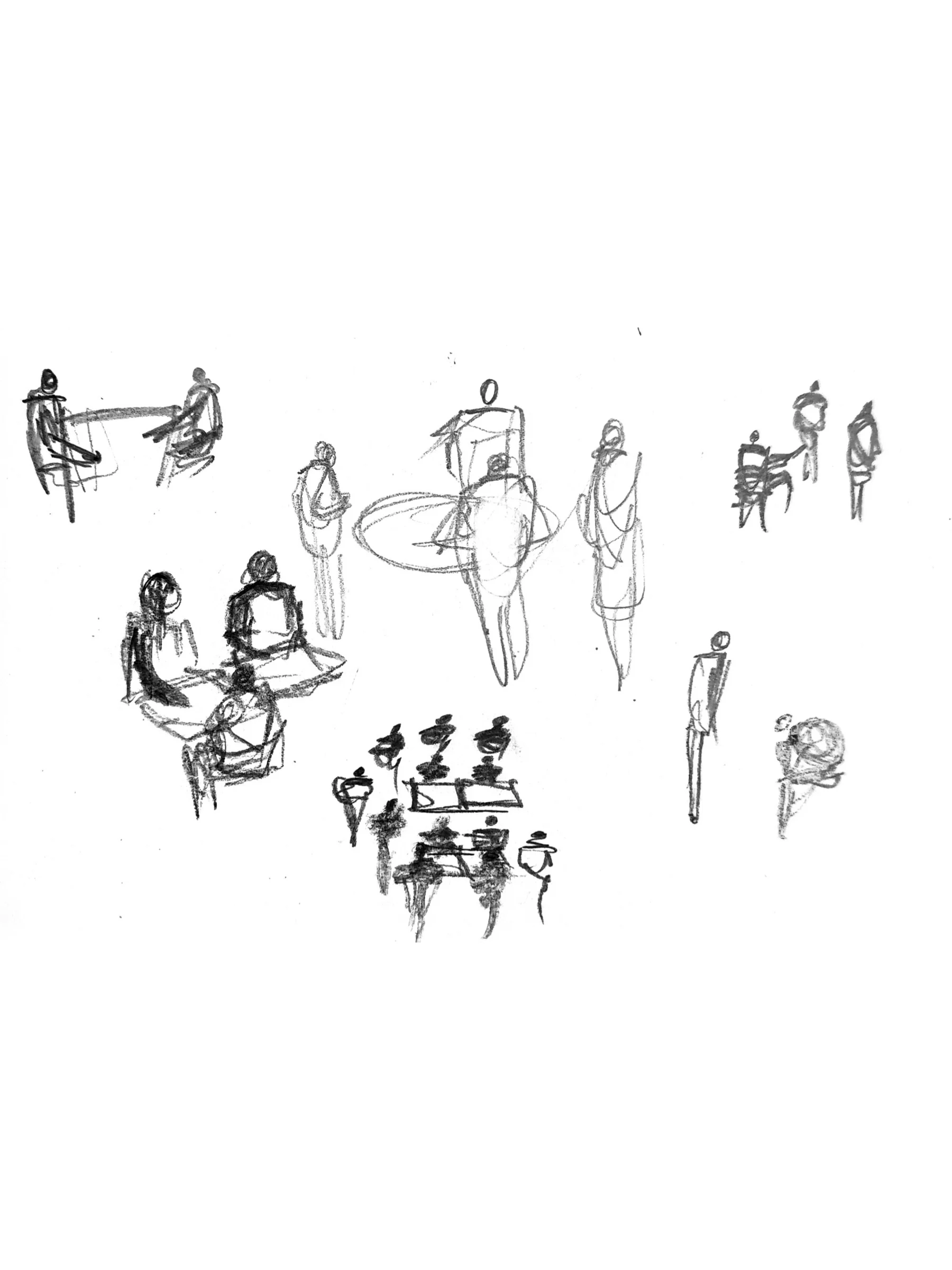 Sketches 02 - People, artwork 3 by Abhijith