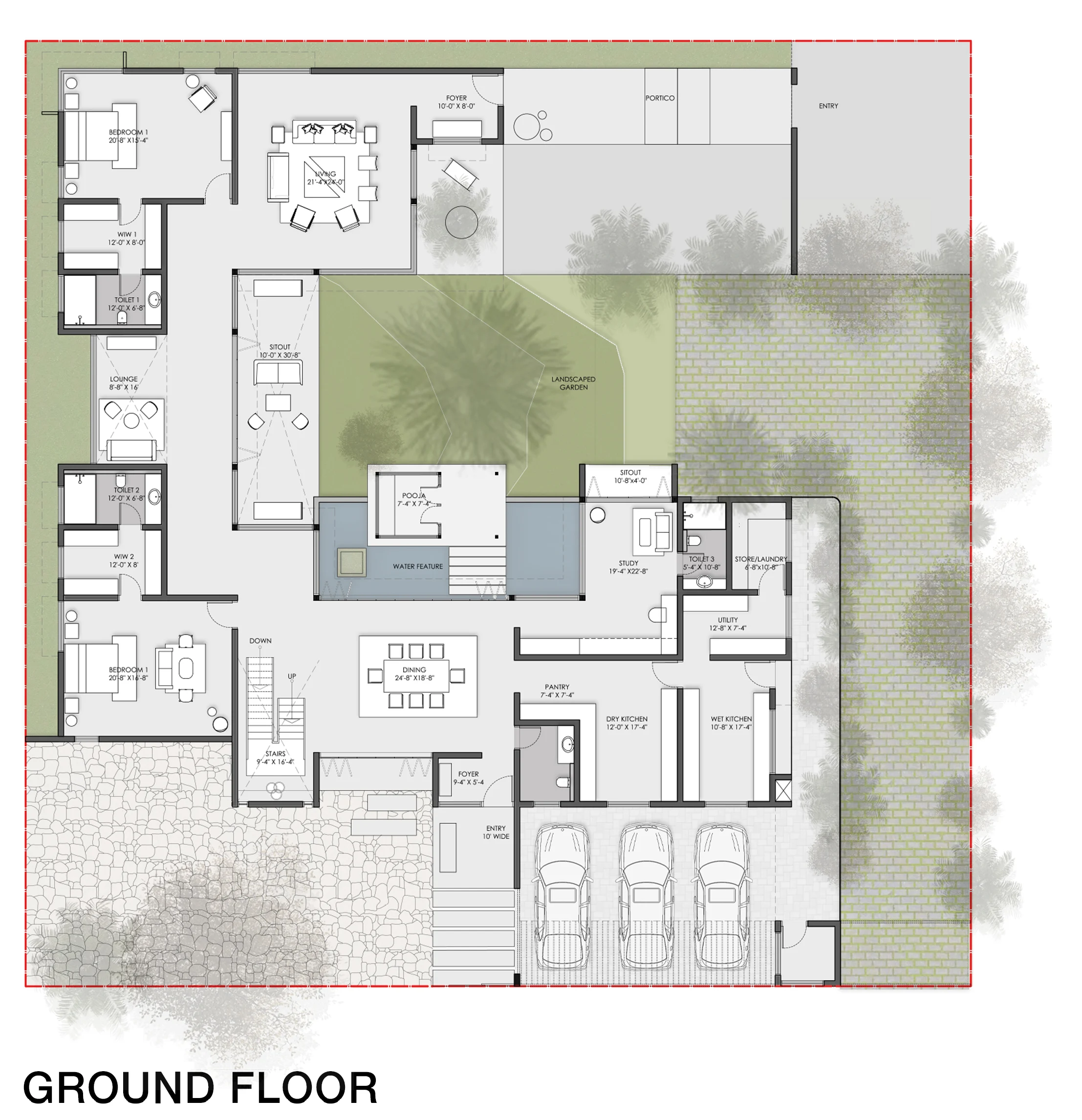 Garden Villa, plan or drawing 1