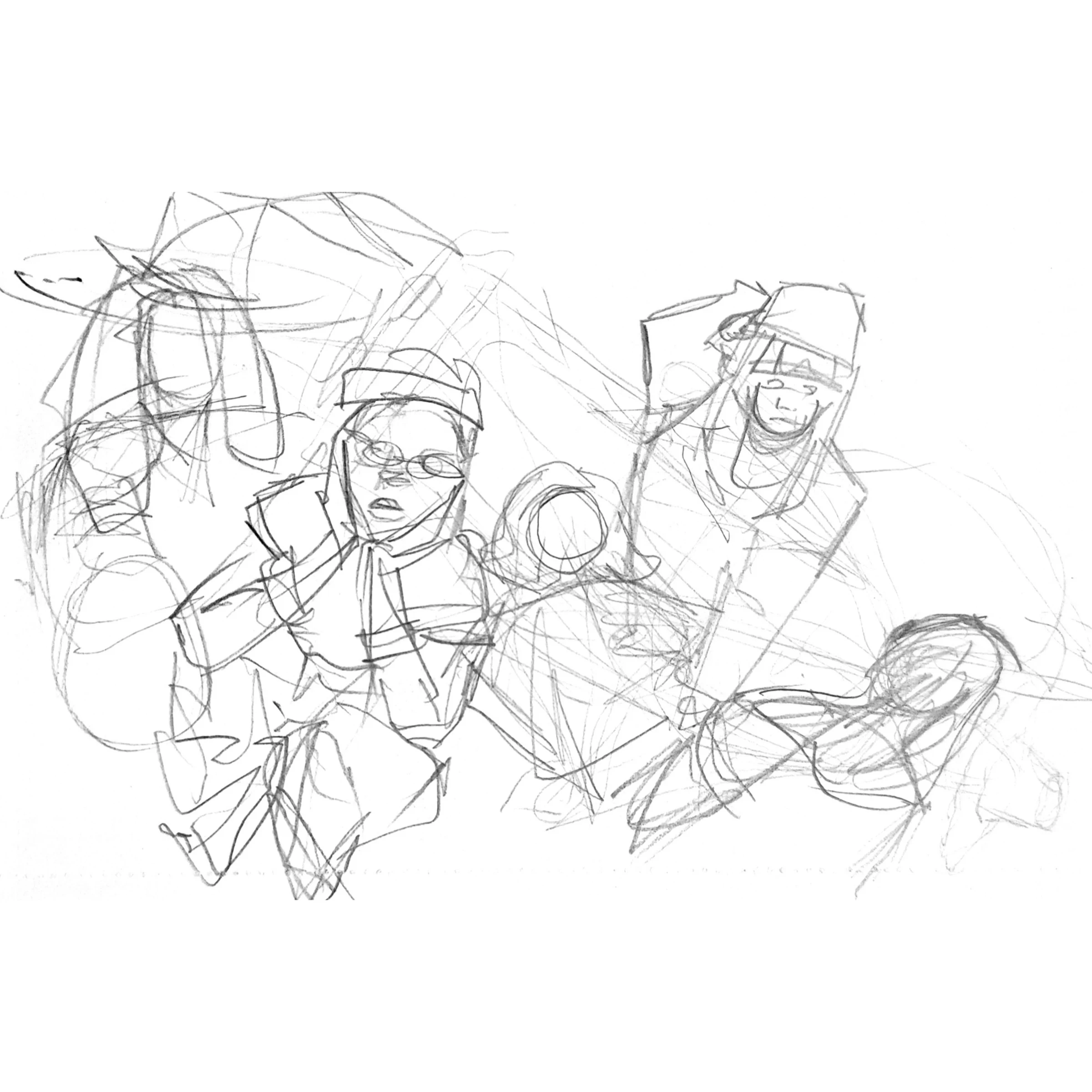 Sketches 02 - People, artwork 2 by Abhijith