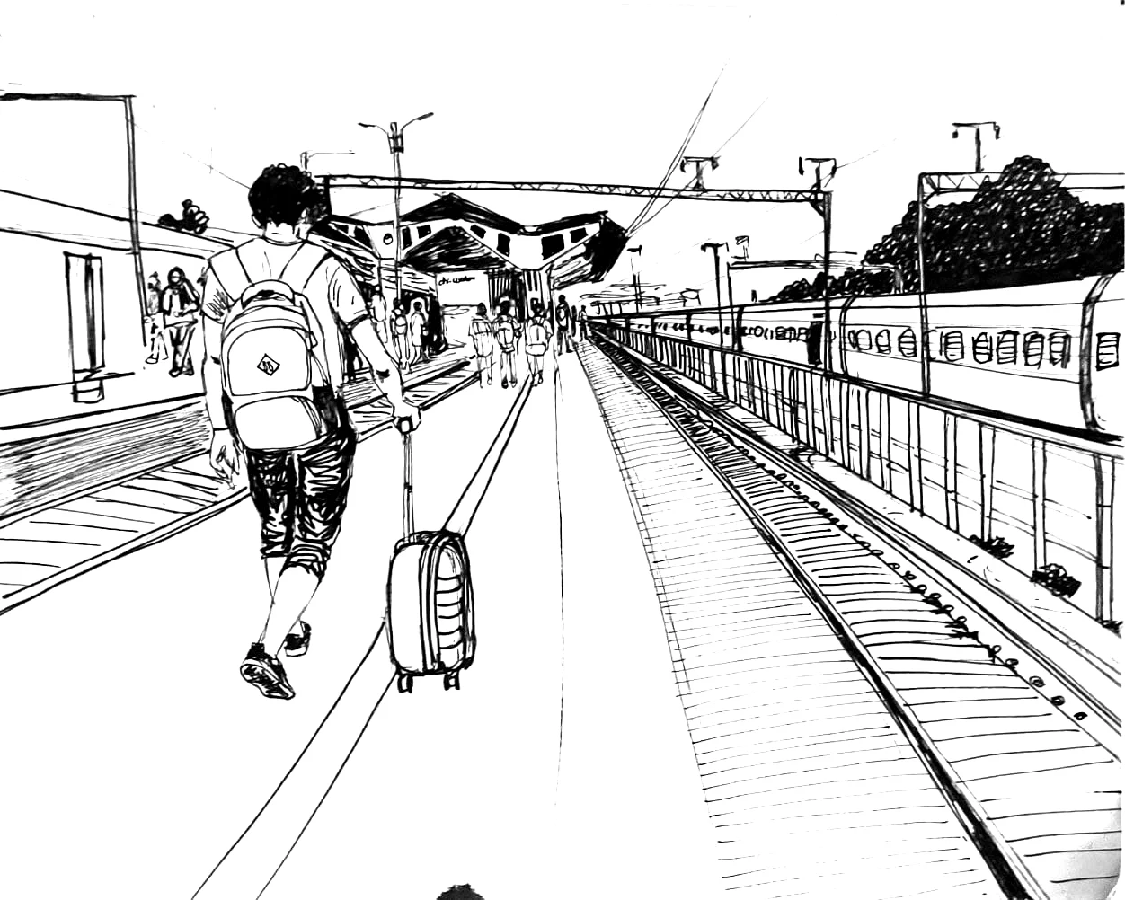 Vacation Sketches, artwork 8 by Abhijith
