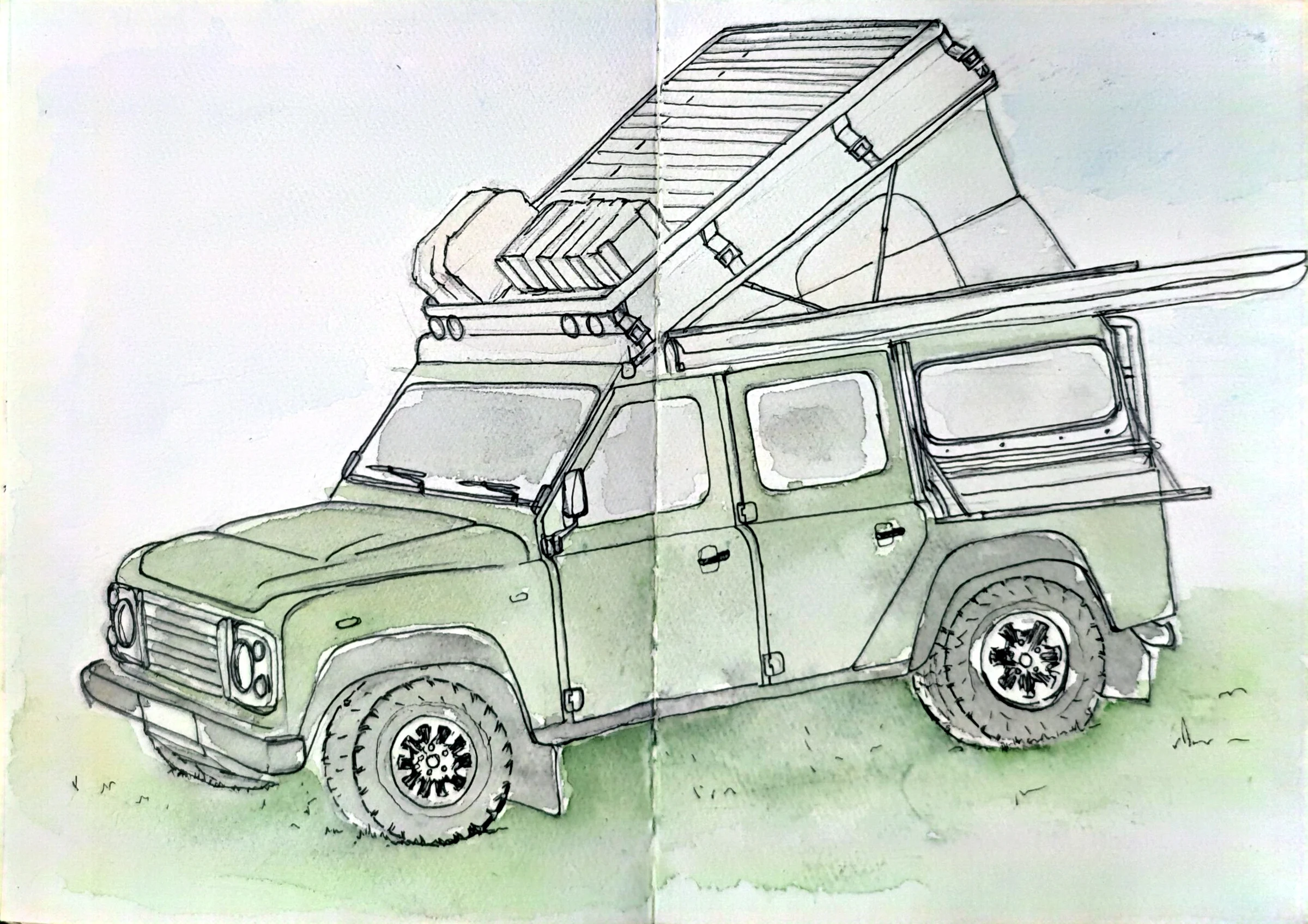 Sketches 08 - Car Show, artwork 2 by Abhijith